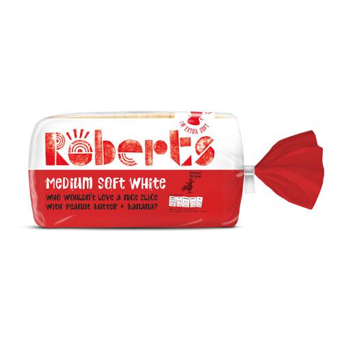 Roberts Medium Sliced White Bread 800g