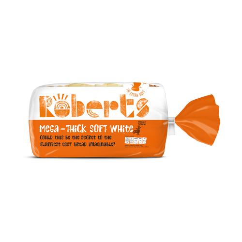 Mega Thick Soft White Sliced Bread (800g) Roberts